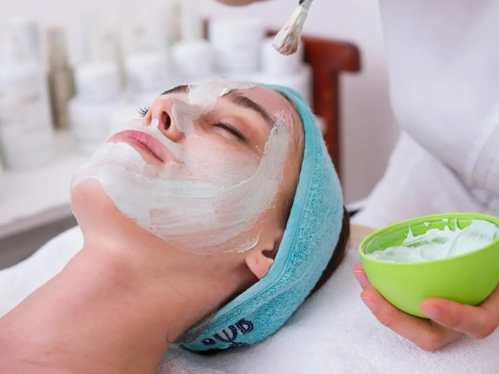 woman getting a facial treatment